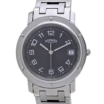HERMES Clipper CL6.710.230 3754 Old Buckle Stainless Steel Men's 130098 Watch