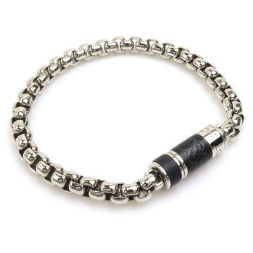 LOUIS VUITTON Bracelet Chain Monogram Eclipse Metal Silver/Black Men's M63107