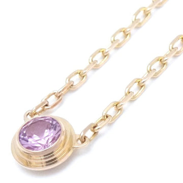 CARTIER Amour Necklace 1P Pink Sapphire Diamant Legende B7218400 K18PG Gold 291591