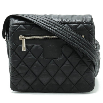 CHANEL Coco Cocoon Matelasse Small Shoulder Bag Nylon Black 8616