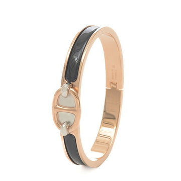 HERMES Click PM Chaine d'Ancre Bangle Rose Gold Black