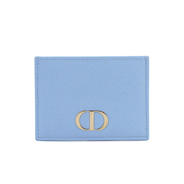 CHRISTIAN DIOR 30 Montaigne Business Card Holder/Card Case Leather Blue S2098OBAE