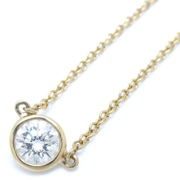 TIFFANY&Co. Vistheyard Necklace 1P Diamond Elsa Peretti K18YG Yellow Gold 290276