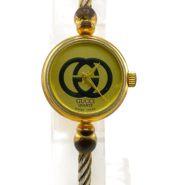 GUCCI 2047L 088-847 Old  Bangle Watch Quartz Wristwatch Gold Women's Z0006238