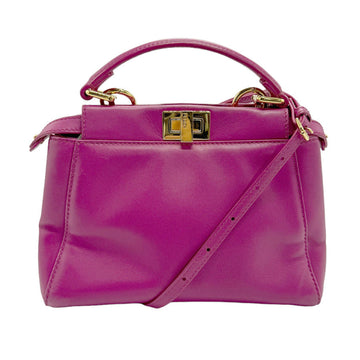 FENDI handbag shoulder bag peekaboo leather magenta ladies 8BN244 -K4P z0987