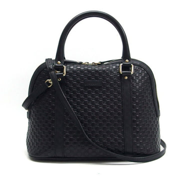 GUCCI Micro ssima Handbag Shoulder Bag Black