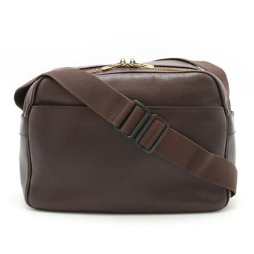 LOUIS VUITTON Taiga Reporter Shoulder Bag Leather Acajou M30156