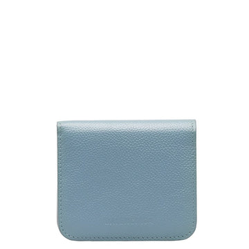 BALENCIAGA Essential Wallet Bi-fold 658340 Blue Leather Women's