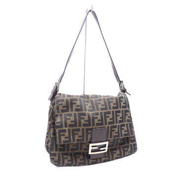FENDI Shoulder Bag Mamma Bucket Zucca Women's Brown Canvas Leather 2258 26325 008 A2229882