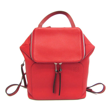 LOEWE Goya Small 307.12UU15 Women's Leather Backpack Red Color