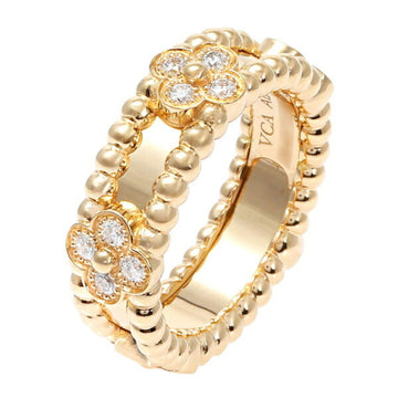 VAN CLEEF & ARPELS Perlee Sweet Clover K18YG Yellow Gold Ring