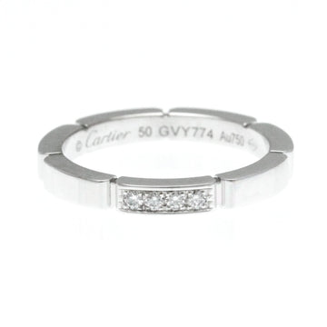 CARTIER Maillon Panthere 4P Diamond White Gold [18K] Fashion Diamond Band Ring Silver