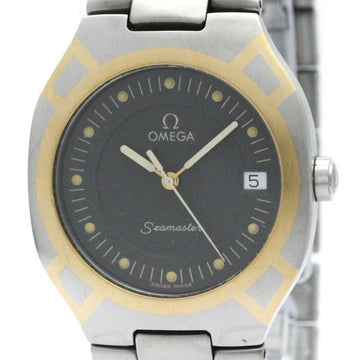 OMEGAPolished  Seamaster Polaris 18K Gold Steel Mens Watch 396.1022 BF571726