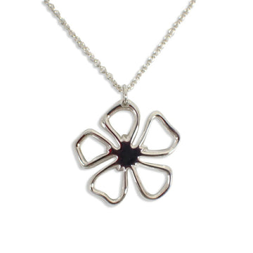 TIFFANY 925 flower pendant necklace