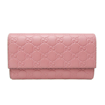 GUCCIssima 410100 Women's Leather Long Wallet [bi-fold] Pink