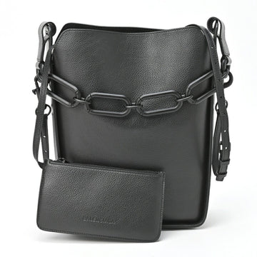 BALENCIAGA Tool 2.0 Chainlink Shoulder Bag 677463 Leather Black S-155375