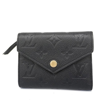LOUIS VUITTON Tri-fold Wallet Monogram Empreinte Portefeuille Victorine M64060 Noir Ladies