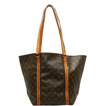 LOUIS VUITTON Monogram Sack Tote Bag Shoulder M51108 Brown PVC Leather Ladies