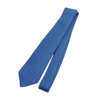 HERMES H-roll necktie, blue, men's Z0006122