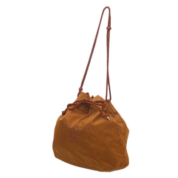 PRADA shoulder bag nylon light brown
