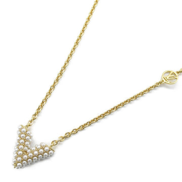 LOUIS VUITTON Collier Essential V Perle Necklace Gold Gold Plated Gold