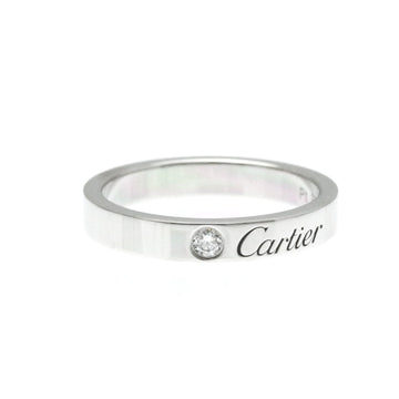 CARTIER C De  Wedding Ring Platinum Fashion Diamond Band Ring Silver