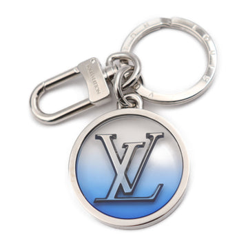LOUIS VUITTON Portocre Inclusion Keychain M69852 Metal Plastic Silver Blue LV