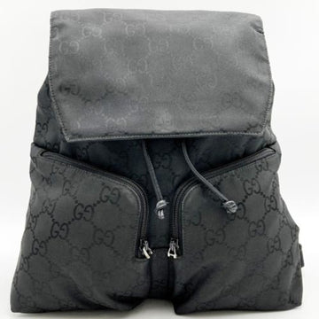 GUCCI GG Pattern Rucksack Daypack Nylon Bag Jumbo Black Ladies Men's Fashion 003 0238 USED ITQOTY961RL6