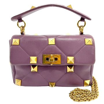 VALENTINO GARAVANI Garavani Shoulder Bag Leather Purple Women's z1073