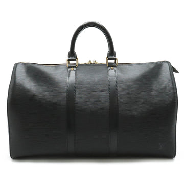 LOUIS VUITTON Epi Keepall 45 Boston Bag Travel Soft Leather Noir Black M59062