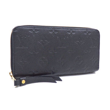 LOUIS VUITTON Round Long Wallet Monogram Empreinte Zippy Women's M61864 Noir Black A6047126
