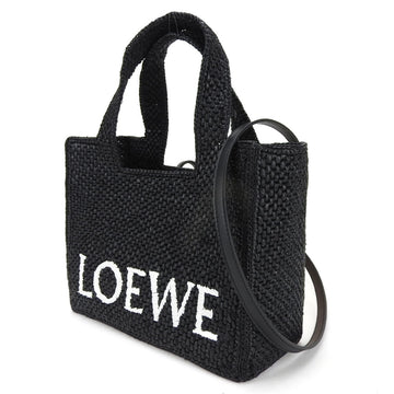 LOEWE Tote Bag Font Small A685B59X01 Raffia Black Ladies