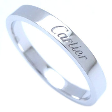 CARTIER Engraved Ring C de Wedding #61 B4054000 Pt950 Platinum 291739