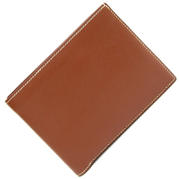 HERMES Bifold Wallet MC3 Thales Brown Leather J Stamp Manufactured in 2006 Men's