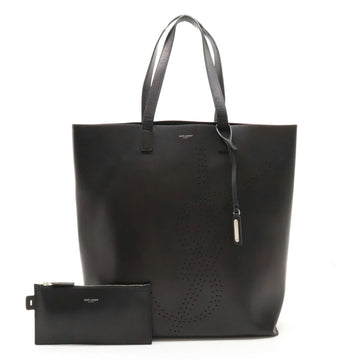YVES SAINT LAURENT PARIS YSL Yves  Tote Bag Punched Leather Black 396906