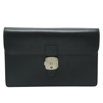 DUNHILL london confidential second bag clutch for men leather black