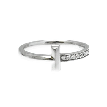 TIFFANY T One Ring White Gold [18K] Fashion Diamond Band Ring Silver