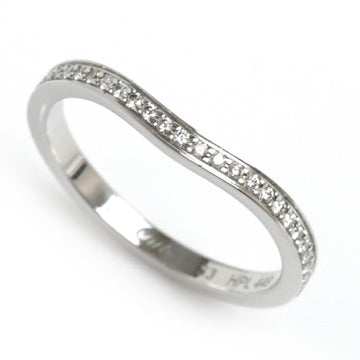 CARTIER Pt950 Platinum Ballerina Curve Half Eternity Diamond Ring B4093053 Size 13 53 3.3g Women's