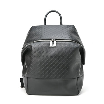 BOTTEGA VENETA Intrecciato Backpack 622811 Leather Black S-155373