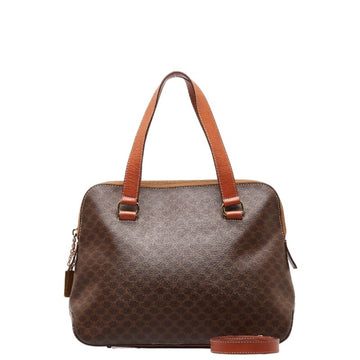 CELINE Macadam Handbag Shoulder Bag Brown PVC Leather Women's
