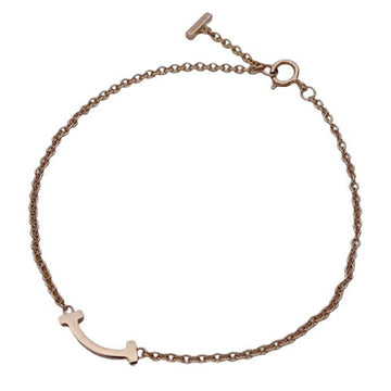 TIFFANY & Co. Bracelet for Women, 750PG T Smile, Pink Gold, Polished