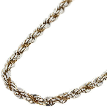 TIFFANY Twisted Rope Necklace Silver/18K Yellow Gold for Women &Co.