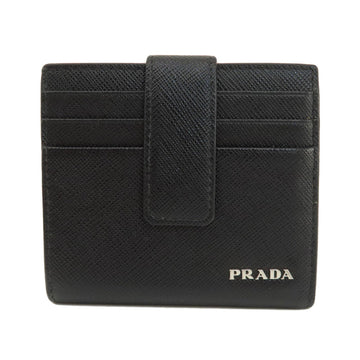PRADA Saffiano Bi-fold Wallet Leather Women's