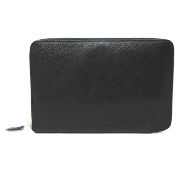 HERMES Azap Combine Men,Women Epsom Leather Long Wallet [bi-fold] Black