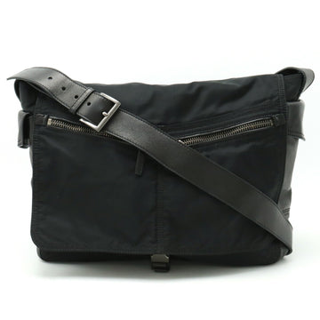PRADA Shoulder Bag Nylon Leather NERO Black Purchased at an overseas duty-free shop VA0144