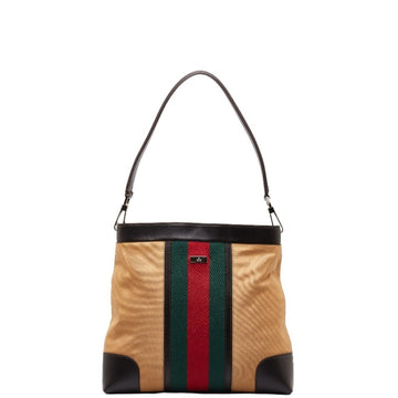 GUCCI Sherry Line Bag Handbag 0014231 Brown Multicolor Canvas Leather Women's