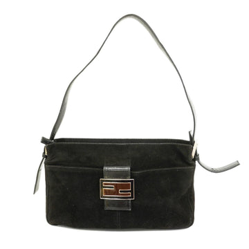 FENDI handbag Zucca nylon canvas leather brown black ladies