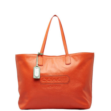 COACH Tote Bag Shoulder 23104P Orange Leather Women's