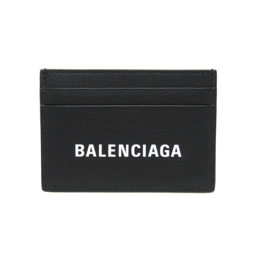 BALENCIAGA EVERYDAY 505054 Leather Card Case Black