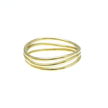 TIFFANY Wave Ring Yellow Gold [18K] Fashion No Stone Band Ring Gold